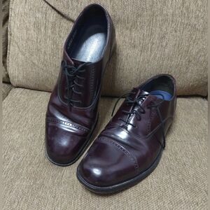 Bostonian Burgundy Leather Men's Oxfords Size 11 D Leather Shoes